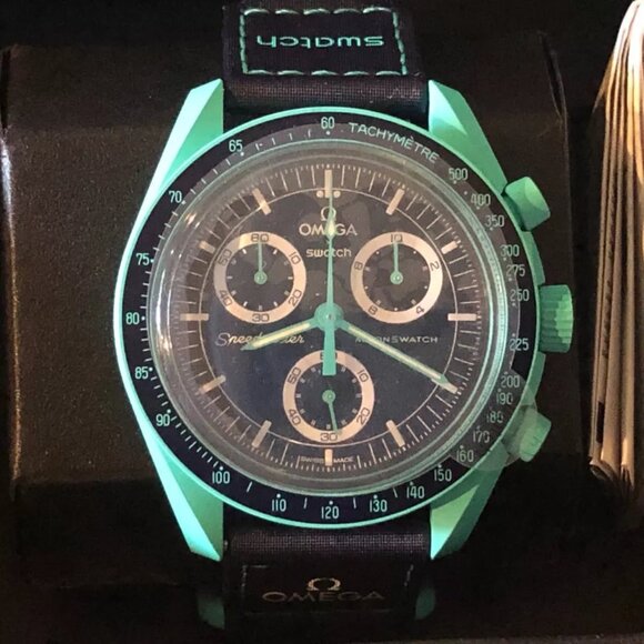 Authentic OMEGA X SWATCH MoonSwatch Mission on Earth Polar Lights SO33L103 - Picture 11 of 12